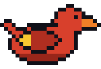 and red duck
